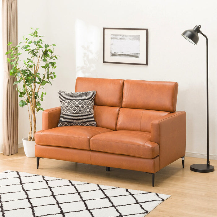 2P SOFA SATHERLA LEATHER-C2 BR