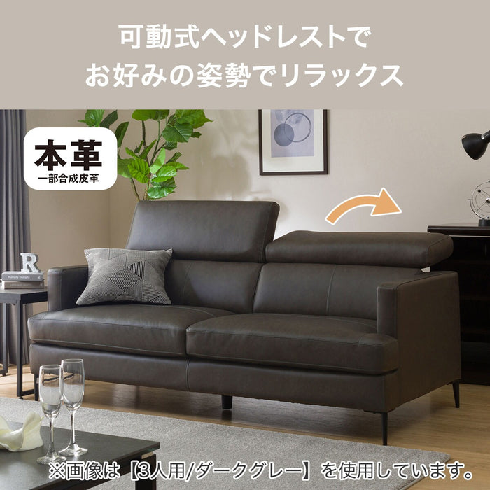 2P SOFA SATHERLA LEATHER-C2 BR