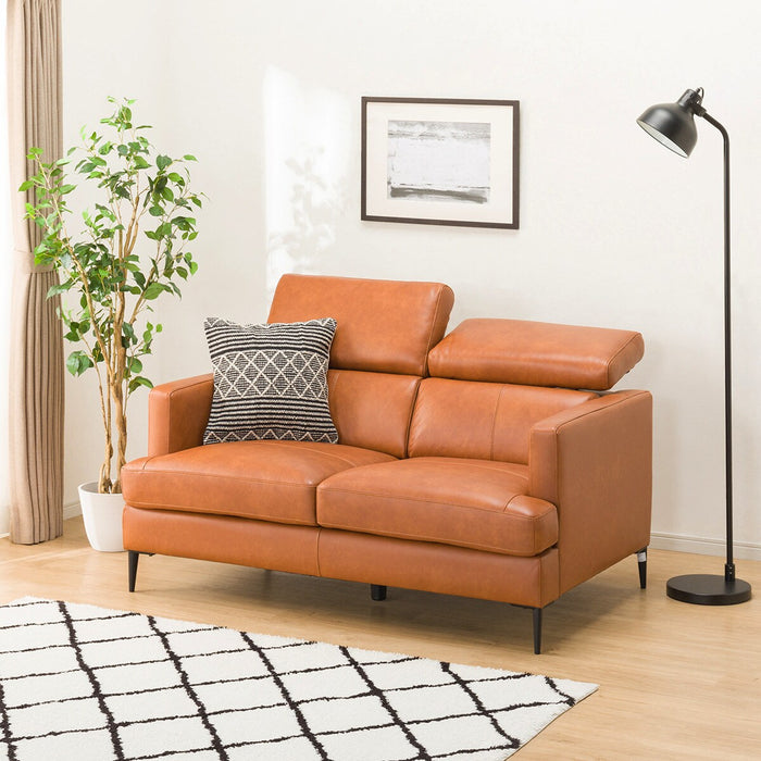 2P SOFA SATHERLA LEATHER-C2 BR