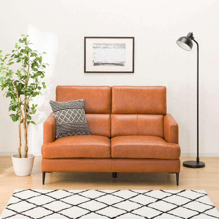 2P SOFA SATHERLA LEATHER-C2 BR