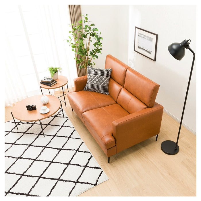 2P SOFA SATHERLA LEATHER-C2 BR