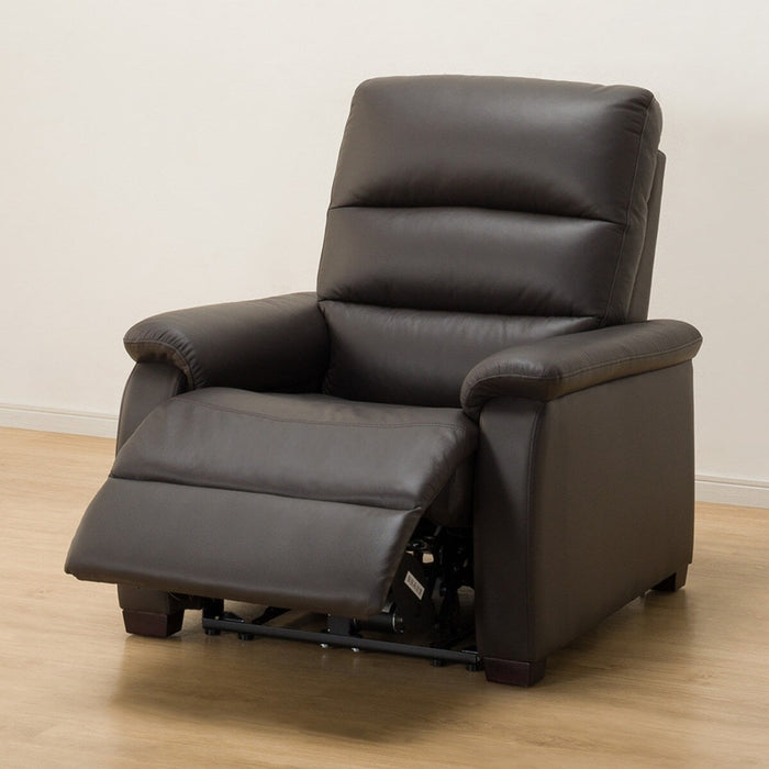 1 SEAT RECLINER SOFA N-BELIEVA DBR LEATHER