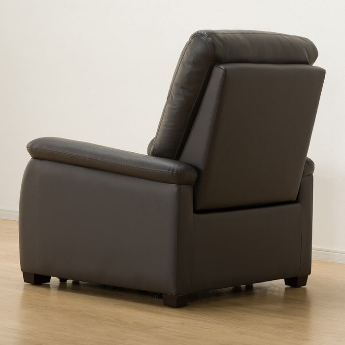 1 SEAT RECLINER SOFA N-BELIEVA DBR LEATHER