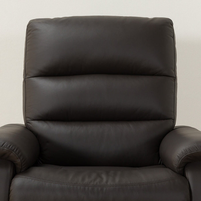 1 SEAT RECLINER SOFA N-BELIEVA DBR LEATHER