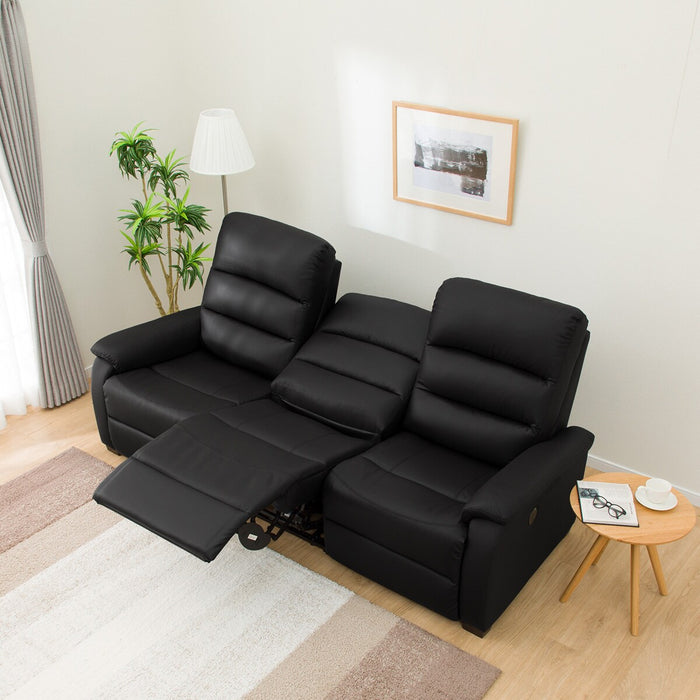 3 ELECTRIC 3P SOFA N-BELIEVA BK2-MI15 LEATHER