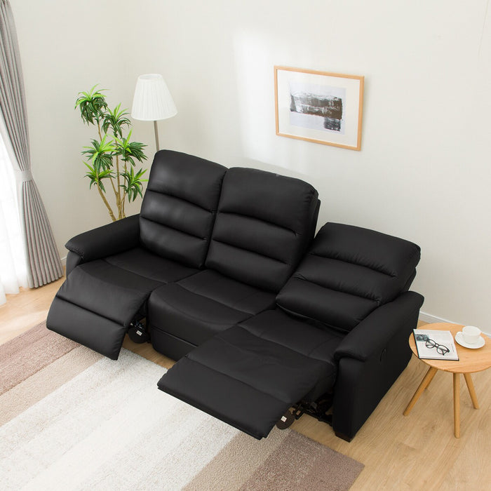 3 ELECTRIC 3P SOFA N-BELIEVA BK2-MI15 LEATHER