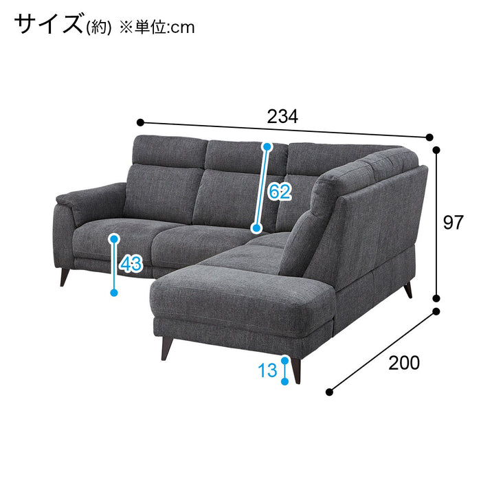 CORNER SOFA LB07 LC DGY