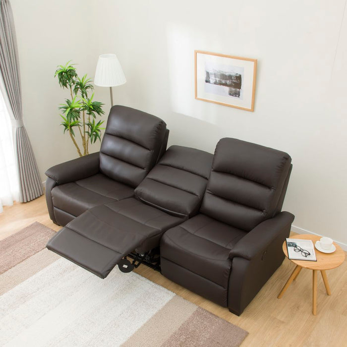 3 Electric 3P Sofa N-Believa DBR2-MI15 Leather