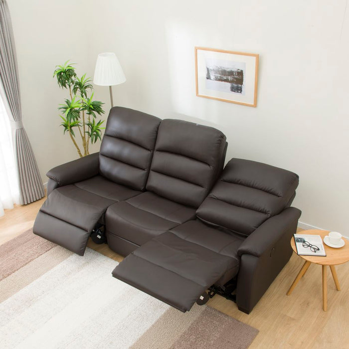 3 Electric 3P Sofa N-Believa DBR2-MI15 Leather