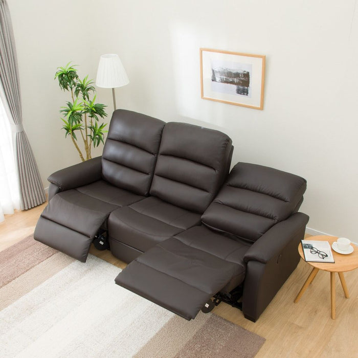 3 Electric 3P Sofa N-Believa DBR2-MI15 Leather