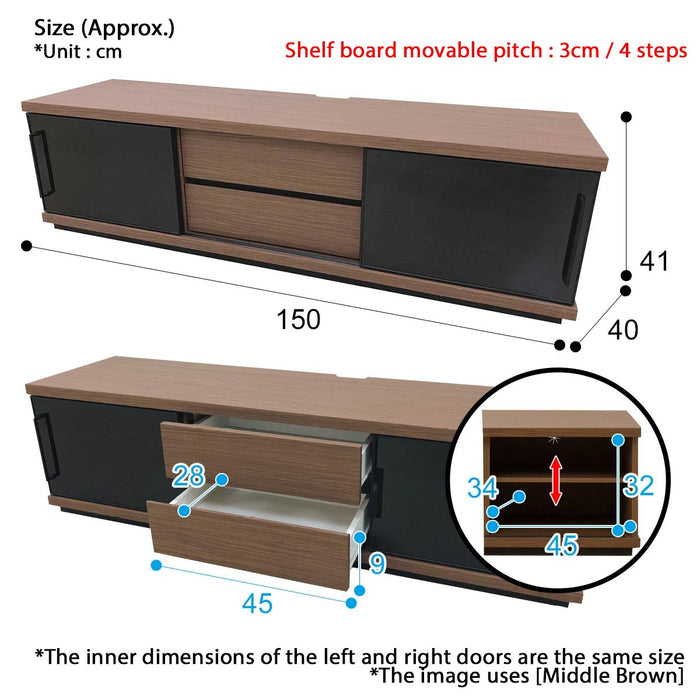 TV Cabinet Kloga 150LB WH