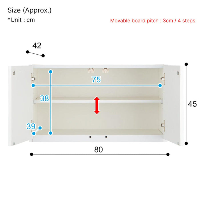 Upper Cabinet Porte 80U WH