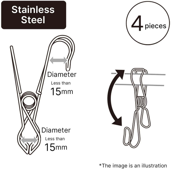 Stainless Hook-Pinch 4P