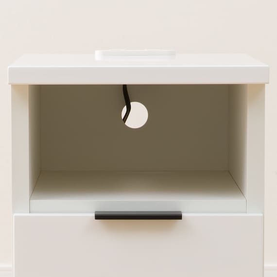 Side Table Etona 30-2ST WH USB