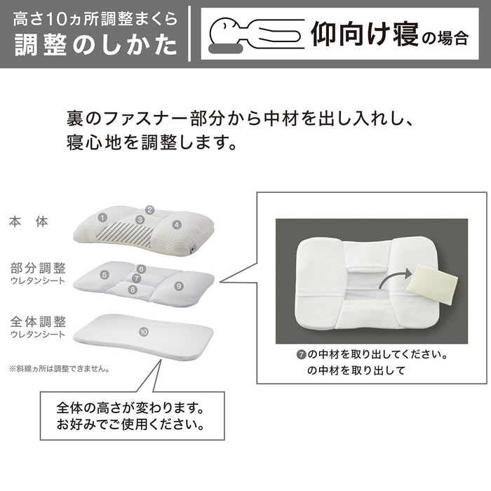 Adjust height 10 positions Pillow soba2