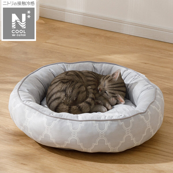 PET BED N-COOL WSP M-ROUND GY S244