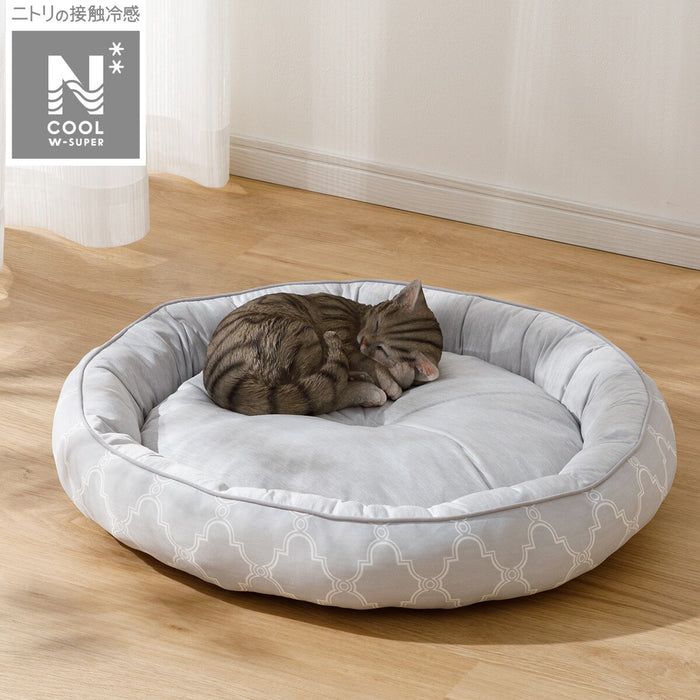 PET BED N-COOL WSP L-ROUND GY S244