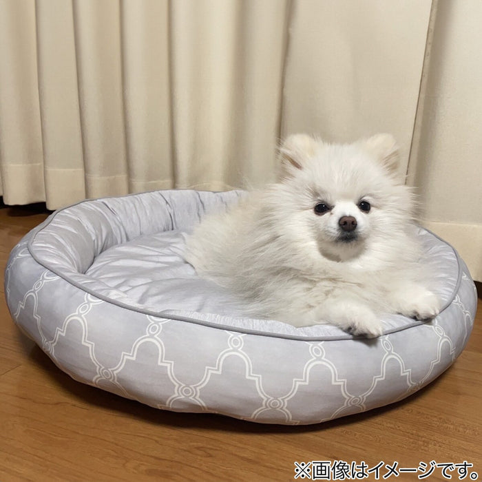 PET BED N-COOL WSP L-ROUND GY S244