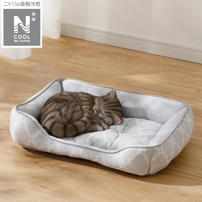 PET BED N-COOL WSP M-SQUARE GY S244