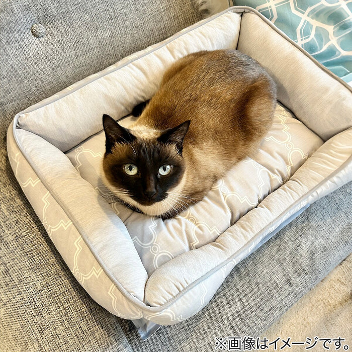 PET BED N-COOL WSP M-SQUARE GY S244