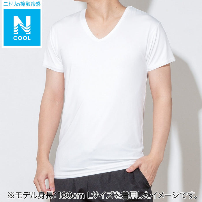 MEN'S COOL V-NECK T-SHIRT, MESH WHLL