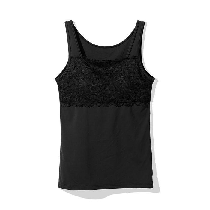 WOMEN'S SUPERCOOL TANK TOP WITH BUILT-IN CUP, LACE BKM