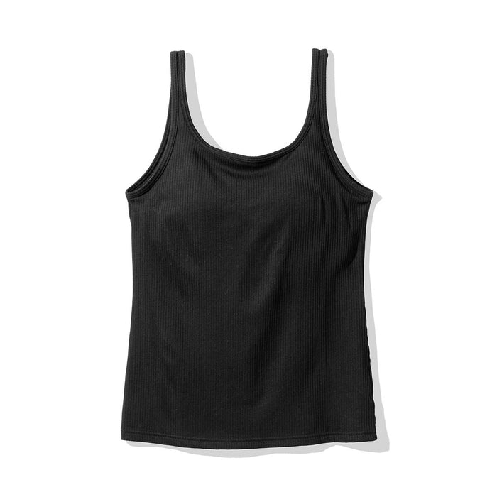 WOMEN'S SUPERCOOL RIBBED TANK TOP WITH BUILT-IN CUP BKM