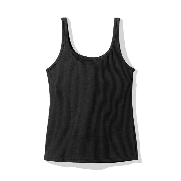 WOMEN'S SUPERCOOL RIBBED TANK TOP WITH BUILT-IN CUP BKM