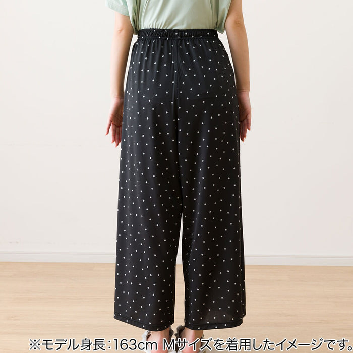 WOMEN'S  COOL LONG LENGTH ROOM PANTS, DOT PATTERN LL