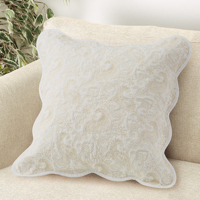 Cushion Cover Kelt Paisley2 WH