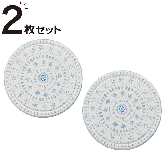 CERAMIC COASTER TILE BL 2PCS