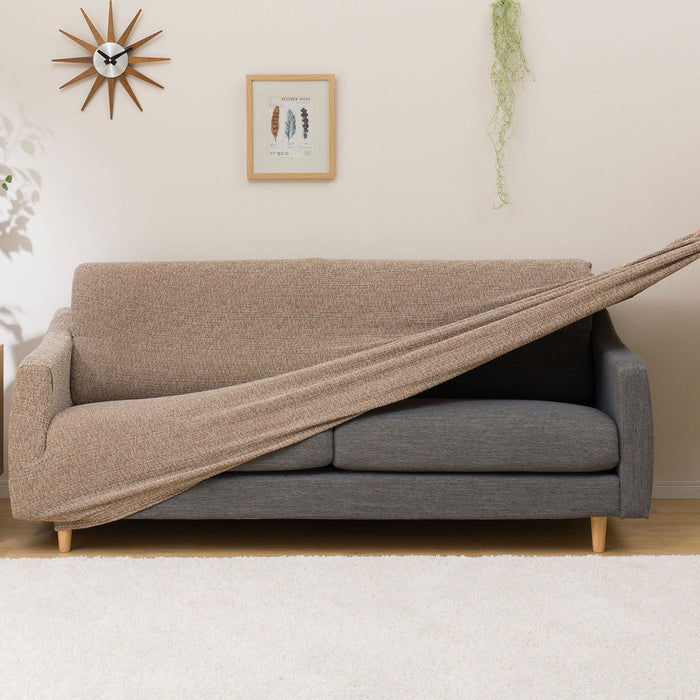 Stretched Sofa Cover With Arm Resist2 3P BR