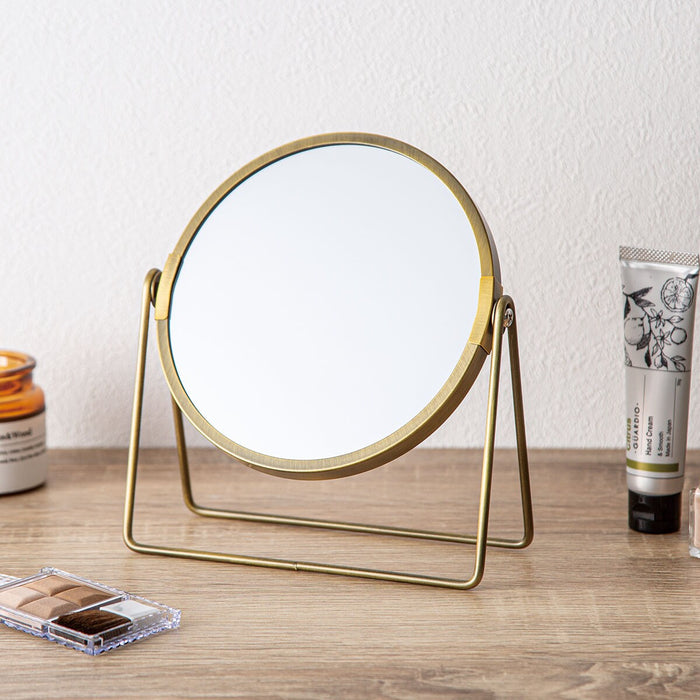 gold table mirror