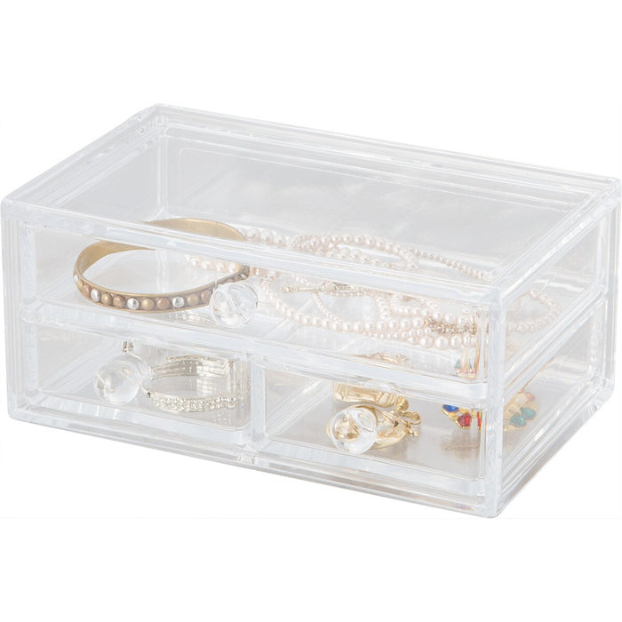 ACRYLIC COSMETIC CASE W/DRAWER LUCENT L W21.4D18.5H17