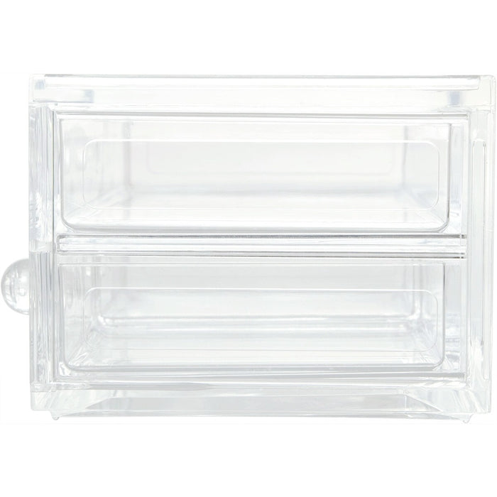 ACRYLIC COSMETIC CASE W/DRAWER LUCENT L W21.4D18.5H17