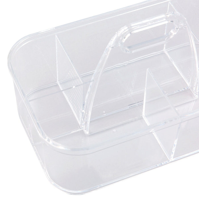 ACRYLIC STACKABLE CADDY W/HANDLE M W28D17H15