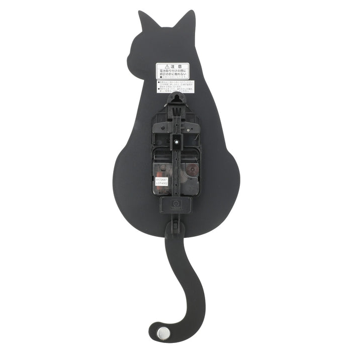 Pendulum Clock Black Cat