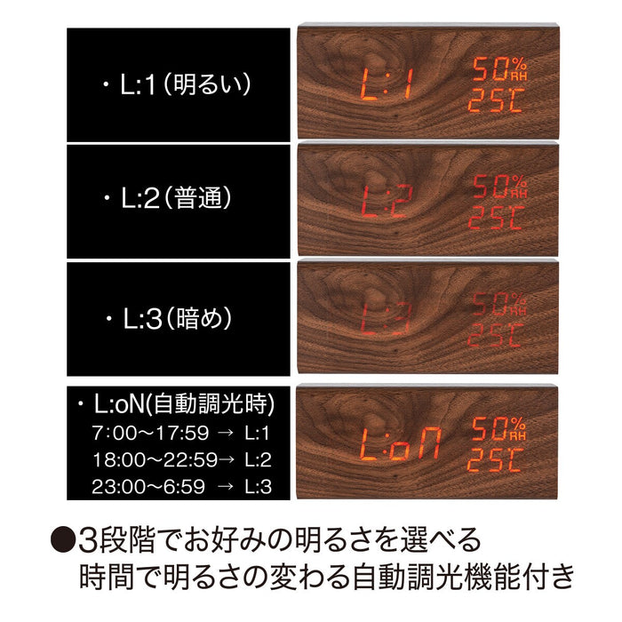 LED CLOCK HOLZ-SWC