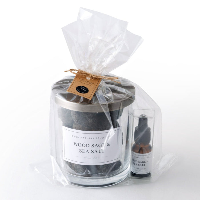 LAVA STONE DIFFUSER BK WOOD SAGE & SEA SALT