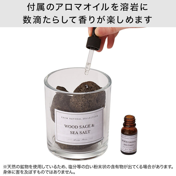 LAVA STONE DIFFUSER BK WOOD SAGE & SEA SALT