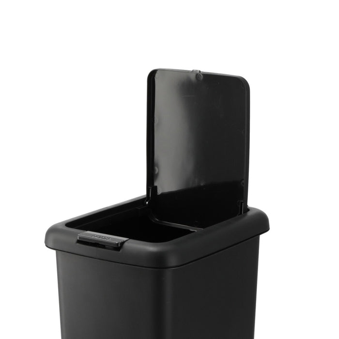 ANTIBACTERIAL AND DEODORANT STEP/PUSH DUST BIN 30L BK