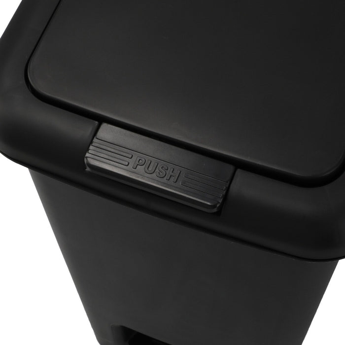 ANTIBACTERIAL AND DEODORANT STEP/PUSH DUST BIN 30L BK