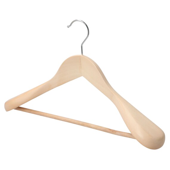 Wooden Jacket Hanger W38 Lotus