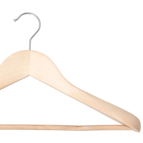 Wooden Jacket Hanger W38 Lotus