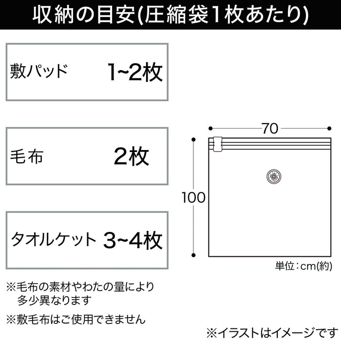 COMPRESSION BAG FOR BRANKET AND TOWEL 2P