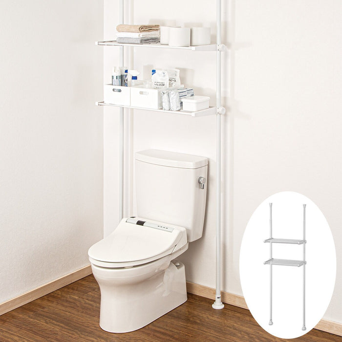 TENSION TOILET STORAGE RACK WH SR02