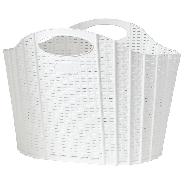 FOLDABLE LAUNDRY BASKET WH RATTAN