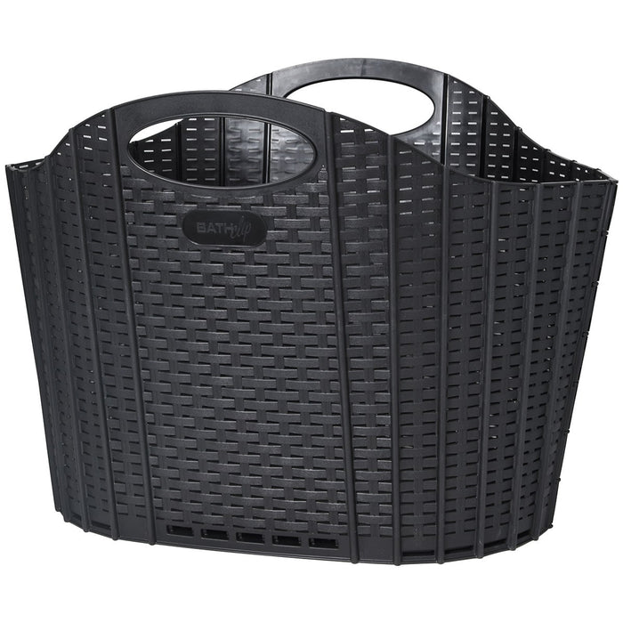 FOLDABLE LAUNDRY BASKET BK RATTAN