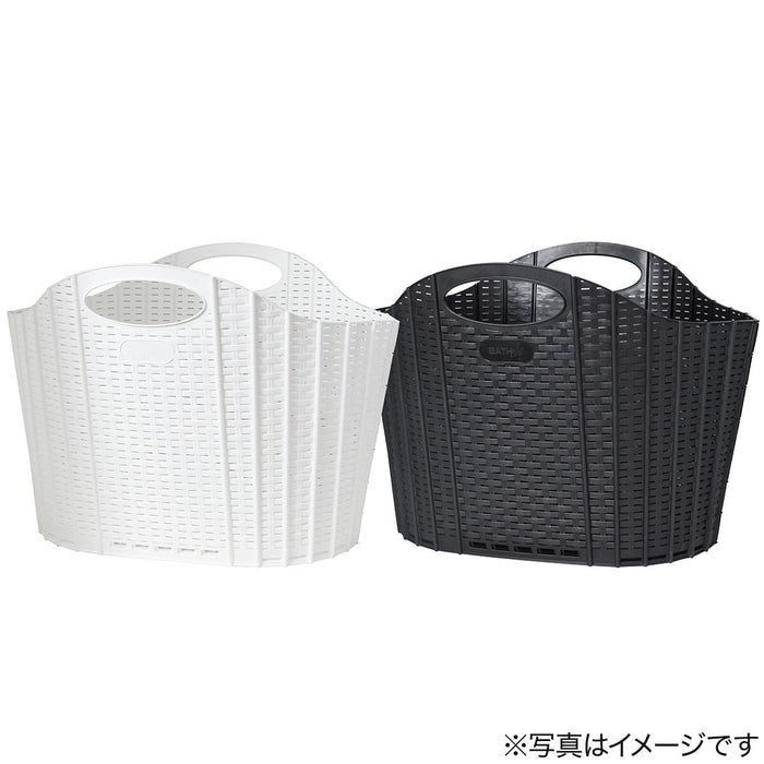 FOLDABLE LAUNDRY BASKET BK RATTAN