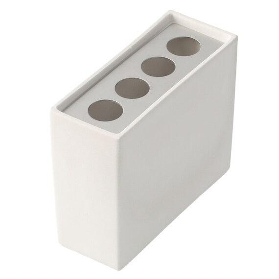 Porous Ceramic Tooth Brush Stand Square WH